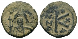 Maurice Tiberius (582-602), Ae
Condition: Very Fine

Weight: 4,56 gr
Diameter: 21,60 mm