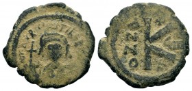 Maurice Tiberius (582-602), Ae
Condition: Very Fine

Weight: 4,34 gr
Diameter: 21,25 mm