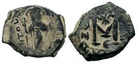 Arab-Byzantine Cut Coins Ae.
Condition: Very Fine

Weight: 3,85 gr
Diameter: 18,00 mm