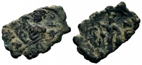 Arab-Byzantine Cut Coins Ae.
Condition: Very Fine

Weight: 4,45 gr
Diameter: 17,25 mm