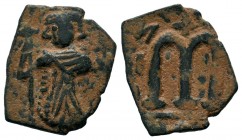 Arab-Byzantine Cut Coins Ae.
Condition: Very Fine

Weight: 2,33 gr
Diameter: 20,35 mm