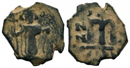 Arab-Byzantine Cut Coins Ae.
Condition: Very Fine

Weight: 3,26 gr
Diameter: 20,15 mm