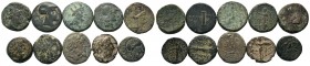 A mixed Lot of 10 Ancient Coins,About fine to about very fine. LOT SOLD AS IS, NO RETURNS.