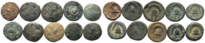 A mixed Lot of 10 Ancient Coins,About fine to about very fine. LOT SOLD AS IS, N...