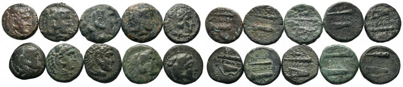 A mixed Lot of 10 Ancient Coins,About fine to about very fine. LOT SOLD AS IS, N...