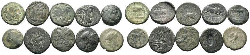 A mixed Lot of 10 Ancient Coins,About fine to about very fine. LOT SOLD AS IS, N...