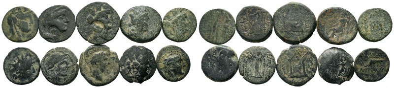 A mixed Lot of 10 Ancient Coins,About fine to about very fine. LOT SOLD AS IS, N...