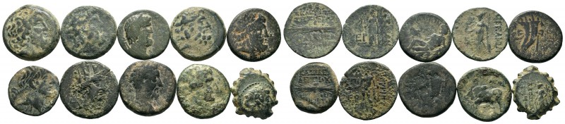 A mixed Lot of 10 Ancient Coins,About fine to about very fine. LOT SOLD AS IS, N...