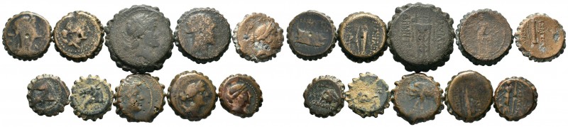 A mixed Lot of 10 Ancient Coins,About fine to about very fine. LOT SOLD AS IS, N...