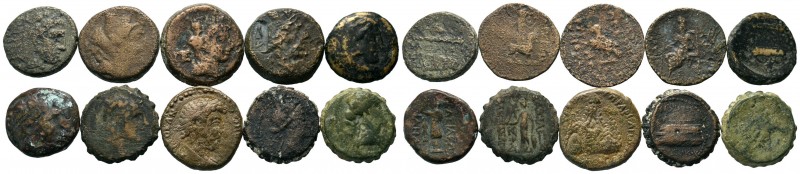 A mixed Lot of 10 Ancient Coins,About fine to about very fine. LOT SOLD AS IS, N...