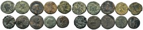 A mixed Lot of 10 Ancient Coins,About fine to about very fine. LOT SOLD AS IS, NO RETURNS.