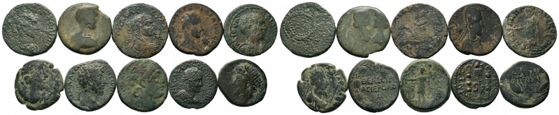 A mixed Lot of 10 Ancient Coins,About fine to about very fine. LOT SOLD AS IS, N...