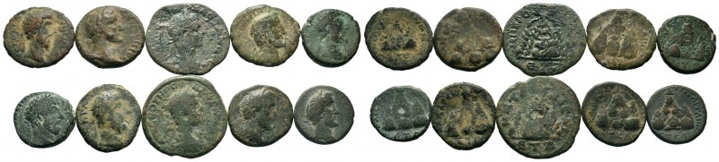 A mixed Lot of 10 Ancient Coins,About fine to about very fine. LOT SOLD AS IS, N...