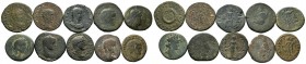 A mixed Lot of 10 Ancient Coins,About fine to about very fine. LOT SOLD AS IS, NO RETURNS.
