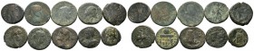 A mixed Lot of 10 Ancient Coins,About fine to about very fine. LOT SOLD AS IS, NO RETURNS.