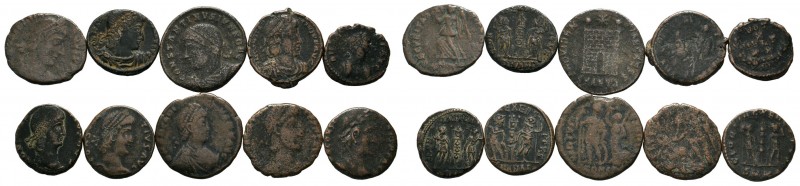 A mixed Lot of 10 Ancient Coins,About fine to about very fine. LOT SOLD AS IS, N...