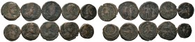 A mixed Lot of 10 Ancient Coins,About fine to about very fine. LOT SOLD AS IS, NO RETURNS.
