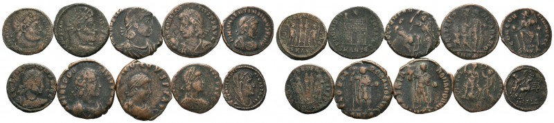 A mixed Lot of 10 Ancient Coins,About fine to about very fine. LOT SOLD AS IS, N...