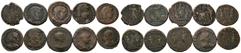 A mixed Lot of 10 Ancient Coins,About fine to about very fine. LOT SOLD AS IS, N...