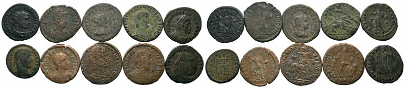 A mixed Lot of 10 Ancient Coins,About fine to about very fine. LOT SOLD AS IS, N...