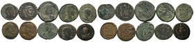 A mixed Lot of 10 Ancient Coins,About fine to about very fine. LOT SOLD AS IS, NO RETURNS.