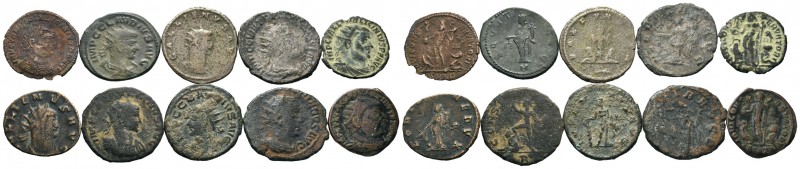 A mixed Lot of 10 Ancient Coins,About fine to about very fine. LOT SOLD AS IS, N...