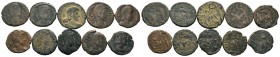 A mixed Lot of 10 Ancient Coins,About fine to about very fine. LOT SOLD AS IS, NO RETURNS.