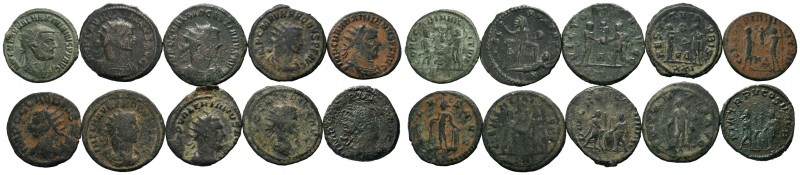 A mixed Lot of 10 Ancient Coins,About fine to about very fine. LOT SOLD AS IS, N...