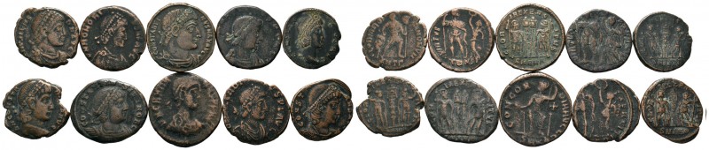 A mixed Lot of 10 Ancient Coins,About fine to about very fine. LOT SOLD AS IS, N...