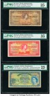Bermuda Bermuda Government 5; 10 Shillings; 1 Pound 1.5.1957 (2); 1.10.1966 Pick 18b; 19c; 20b Three Examples PMG Very Fine 25 (2); Choice Very Fine 3...