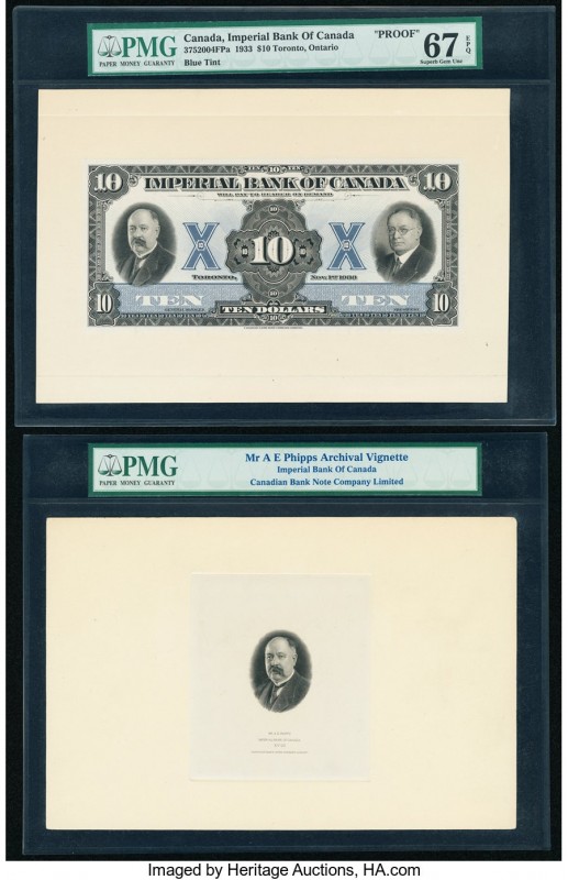 Canada Toronto, ON- Imperial Bank of Canada $10 1.11.1933 Ch.# 375-20-04FPa Proo...