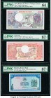 Chad Banque Des Etats De L'Afrique Centrale 1000 Francs 1980-84 Pick 7 PMG Choice Uncirculated 64; Cameroon Banque des Etats de l'Afrique Centrale 500...