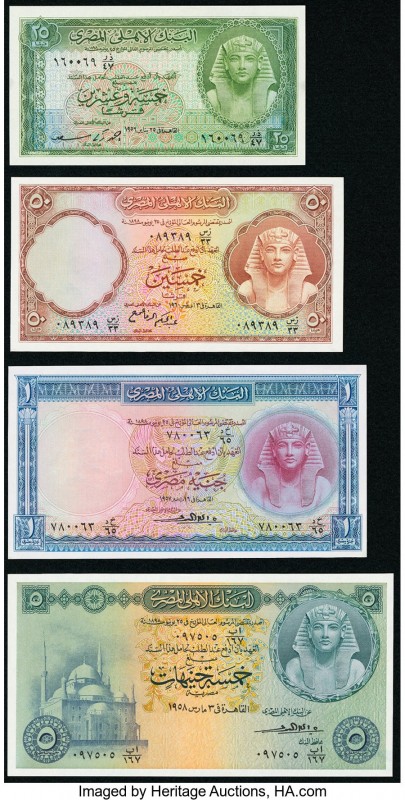 Egypt Group Lot of 4 Examples About Uncirculated-Crisp Uncirculated. Possible tr...