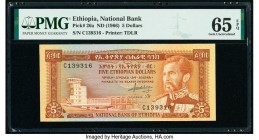 Ethiopia National Bank 5 Dollars ND (1966) Pick 26a PMG Gem Uncirculated 65 EPQ. 

HID09801242017

© 2020 Heritage Auctions | All Rights Reserve