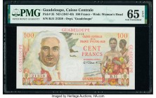 Guadeloupe Caisse Centrale de la France d'Outre-Mer 100 Francs ND (1947-49) Pick 35 PMG Gem Uncirculated 65 EPQ. 

HID09801242017

© 2020 Heritage Auc...