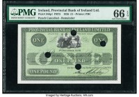 Ireland Provincial Bank of Ireland Limited 1 Pound 1.12.1926 Pick 346p1 Remainder PMG Gem Uncirculated 66 EPQ. Four POCs.

HID09801242017

© 2020 Heri...