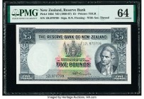 New Zealand Reserve Bank of New Zealand 5 Pounds ND (1960-67) Pick 160d PMG Choice Uncirculated 64. 

HID09801242017

© 2020 Heritage Auctions | All R...