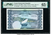 Yemen Democratic Republic South Arabian Currency Authority 1 Dinar ND (1965) Pick 3b PMG Gem Uncirculated 65 EPQ. 

HID09801242017

© 2020 Heritage Au...