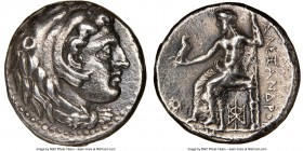 MACEDONIAN KINGDOM. Alexander III the Great (336-323 BC). AR tetradrachm (24mm, 8h). NGC Choice VF. Lifetime issue of Babylon, ca. 325-323 BC. Head of...