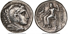 MACEDONIAN KINGDOM. Alexander III the Great (336-323 BC). AR tetradrachm (24mm, 9h). NGC VF. Early posthumous issue of 'Amphipolis', under Philip III ...