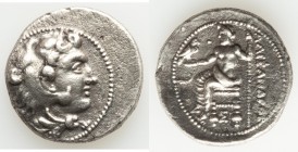 MACEDONIAN KINGDOM. Alexander III the Great (336-323 BC). AR tetradrachm (28mm, 16.77 gm, 10h). VF. Lifetime issue of Sidon, 332/1 BC. Head of Heracle...