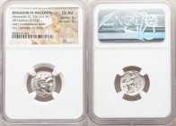 MACEDONIAN KINGDOM. Alexander III the Great (336-323 BC). AR drachm (17mm, 4.31 gm, 11h). NGC Choice AU 5/5 - 5/5. Early posthumous issue of 'Colophon...