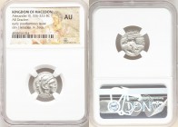 MACEDONIAN KINGDOM. Alexander III the Great (336-323 BC). AR drachm (18mm, 3h). NGC AU. Posthumous issue of Lampsacus, ca. 310-301 BC. Head of Heracle...