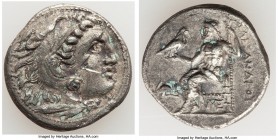 MACEDONIAN KINGDOM. Alexander III the Great (336-323 BC). AR drachm. (18mm, 4.10 gm, 11h). XF, gouge. Early posthumous issue of Lampsacus, ca. 310-301...