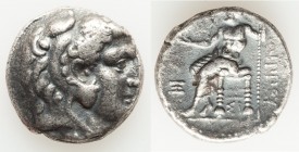 MACEDONIAN KINGDOM. Philip III Arrhidaeus (323-317 BC). AR tetradrachm (24mm, 17.07 gm, 12h). VF, porosity. Sidon, dated RY 14 of Abdalonymos (320/19 ...