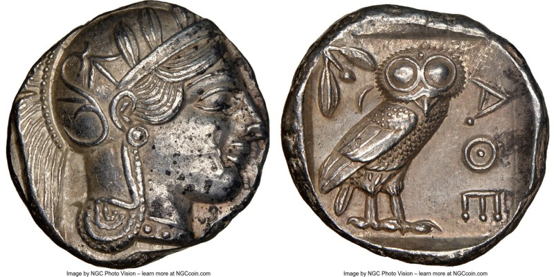 ATTICA. Athens. Ca. 440-404 BC. AR tetradrachm (25mm, 17.18 gm, 7h). NGC Choice ...