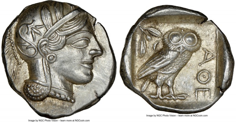 ATTICA. Athens. Ca. 440-404 BC. AR tetradrachm (26mm, 17.21 gm, 10h). NGC Choice...