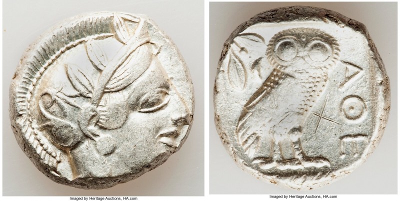 ATTICA. Athens. Ca. 440-404 BC. AR tetradrachm (23mm, 16.97 gm, 9h). Choice VF. ...