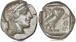 ATTICA. Athens. Ca. 440-404 BC. AR tetradrachm (26mm, 17.19 gm, 2h). XF. Mid-mass coinage issue. Head of Athena right, wearing crested Attic helmet or...