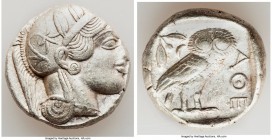 ATTICA. Athens. Ca. 440-404 BC. AR tetradrachm (23mm, 17.15 gm,11h). XF. Mid-mass coinage issue. Head of Athena right, wearing crested Attic helmet or...